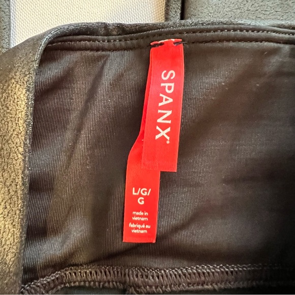 Spanx Faux Leather Leggings, Black, Size L - Picture 4 of 4